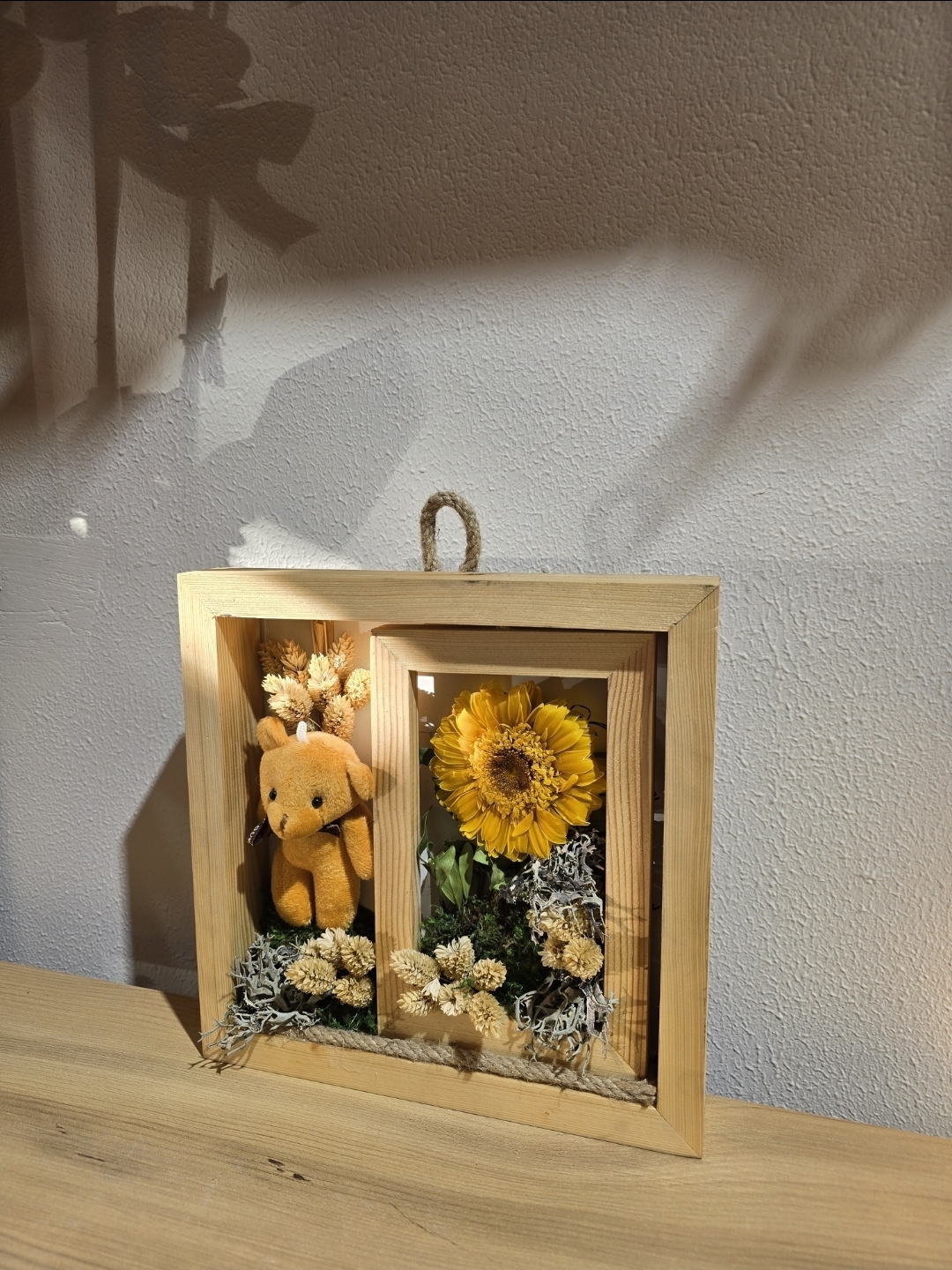 SARI ŞOKLANMIŞ DOĞAL DUVAR TABLOSU